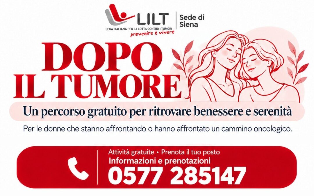 Dopo il tumore: un percorso gratuito per ritrovare benessere e serenità